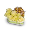 Květinový box s bílou čokoládou